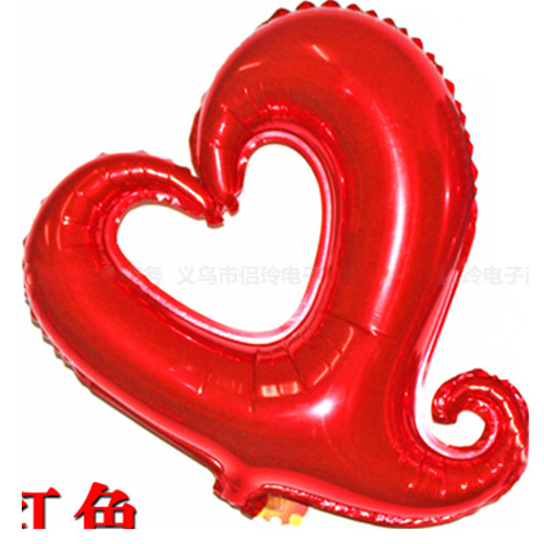 18-inch Hook Heart Aluminum Foil Balloon for Wedding and Party Decoration, Bulk Supply