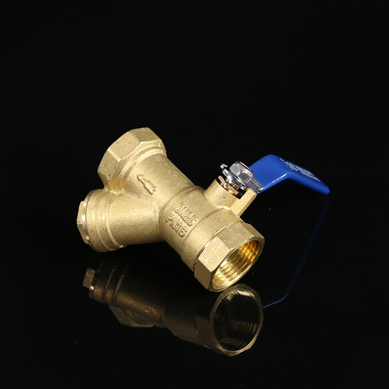 厂家批发黄铜过滤器球阀型手动Y型铜过滤阀铜阀门手动螺纹球阀