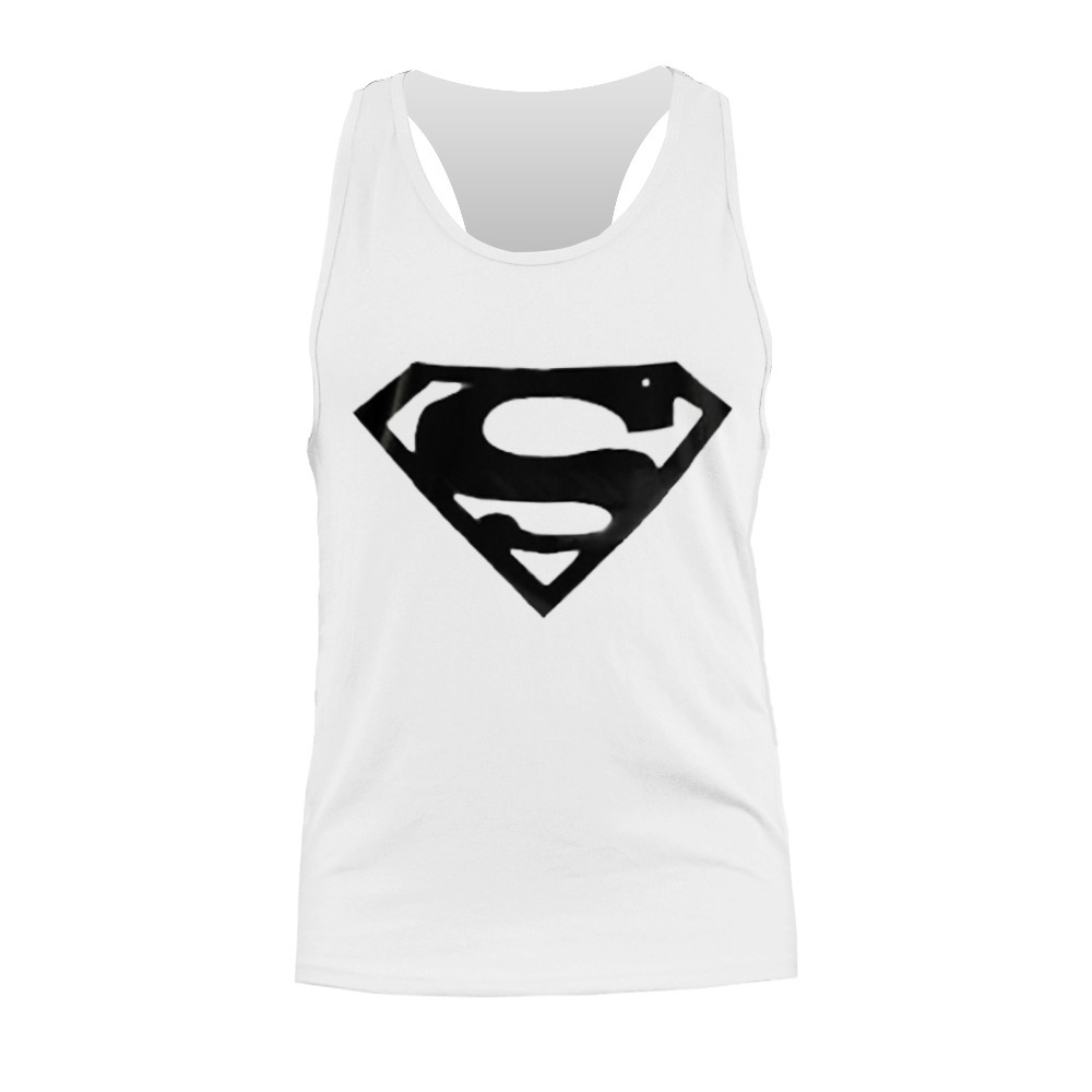 Cross border man Bodybuilding motion vest summer Ouma cotton material Sweat Shoulder strap Europe and America superman printing vest