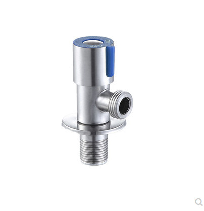 304 stainless steel cold and hot three-draw angle valve 4/4 inch thick explosion-proof hot water heater and toilet water inlet valve shut-off valve single