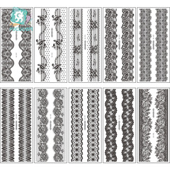 Cross-border waterproof and anti-sexy tattoo stickers Hannah personalized sexy leg ring black lace thigh tattoo stickers