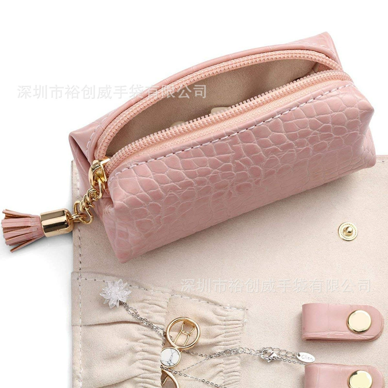 Polyurethane cosmetic bag, storage system, universal organizer bag, handheld ring, custom-made