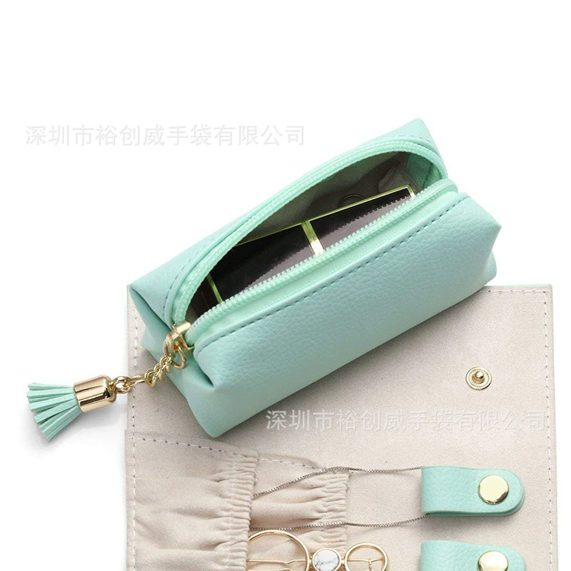 Polyurethane cosmetic bag, storage system, universal organizer bag, handheld ring, custom-made