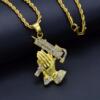 Men's jewelry hip-hop style, gun, trend fashionable pendant, necklace, European style, new collection