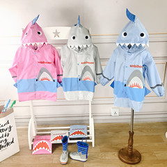 enbihouse original design ins style shark poncho for boys and girls 3D three-dimensional shape light children's raincoat