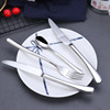 Wholesale French moonlight stainless steel knife fork spoon western meal with beef row knife and spoon, fruit fork logo