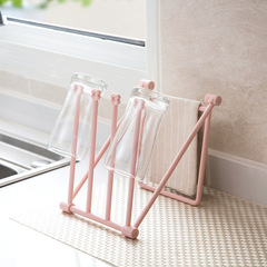 Foldable plastic towel rack kitchen storage sink rag rack vertical countertop foldable rag rack