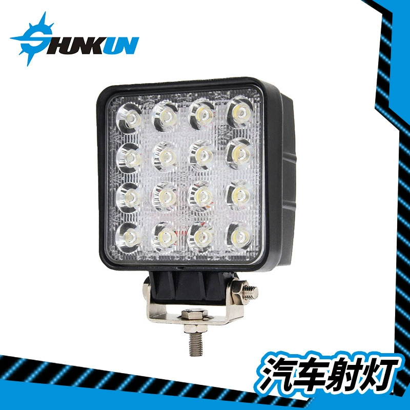 Прямые поставки с завода: 48W LED рабочий прожектор 12V/24V для внедорожников, модифицированных автомобилей, погрузчиков и пикапов, переднее освещение.