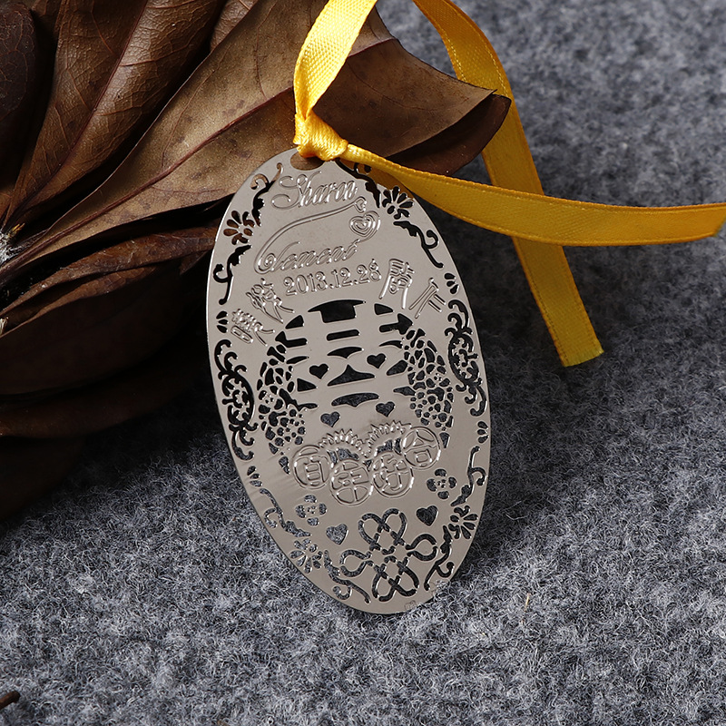 Marcador de latón regalo hueco marcador personalizado impreso regalo conmemorativo marcador de fábrica