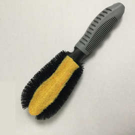 汽车轮胎刷百洁布轮毂钢铃钢圈洗车机除尘小刷子清洁用工具