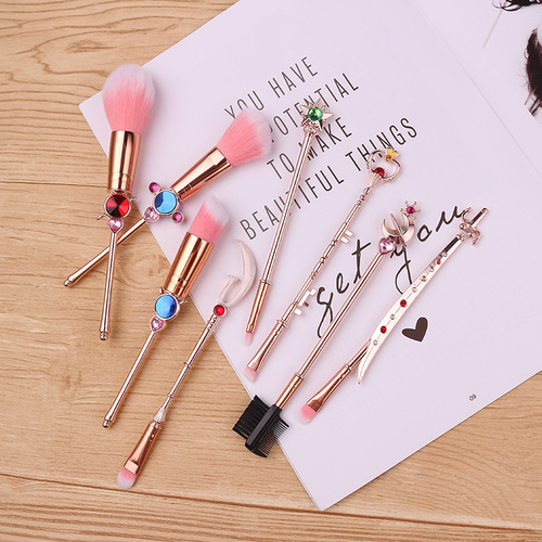 Midi Fox Three Generations 8 Sailor Moon Makeup Brushes Shui Bingyue Eyeshadow Brush Set Makeup Tools
