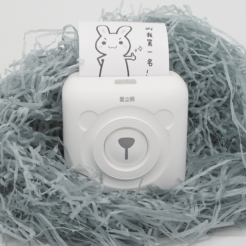 Nueva impresora fotográfica del teléfono móvil de Ai Li Xiong Bluetooth de la nueva pregunta incorrecta de la impresora termal de la etiqueta del diario