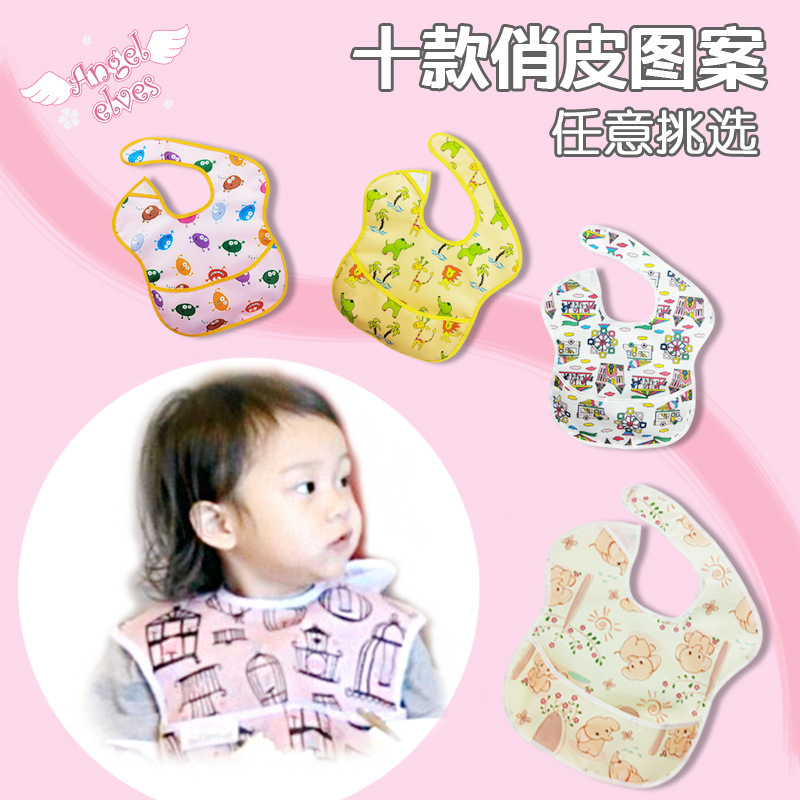 Factory Direct Sales New Baby Bibs Polyester Fiber Waterproof Bibs Animal Print Series Saliva Napkins
