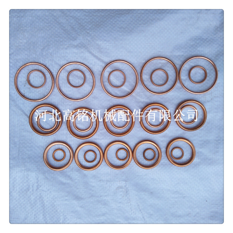 厂家批发O型铜包石棉密封圈 阀门铜包密封垫 化工管道密封垫圈