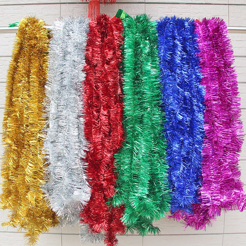 2 meters Christmas tops raffia pendants Christmas decorations birthday arrangements wedding supplies party decoration color strips