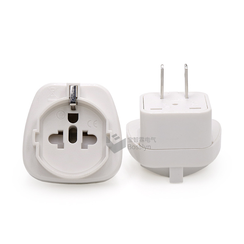 厂家供韩国转换美标日本插头 德式转换中国两扁家电转接头