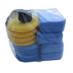 13-piece car wash cleaning and beauty sponge set, polishing and waxing sponge, crystal-plated sponge handle, car cleaning sponge