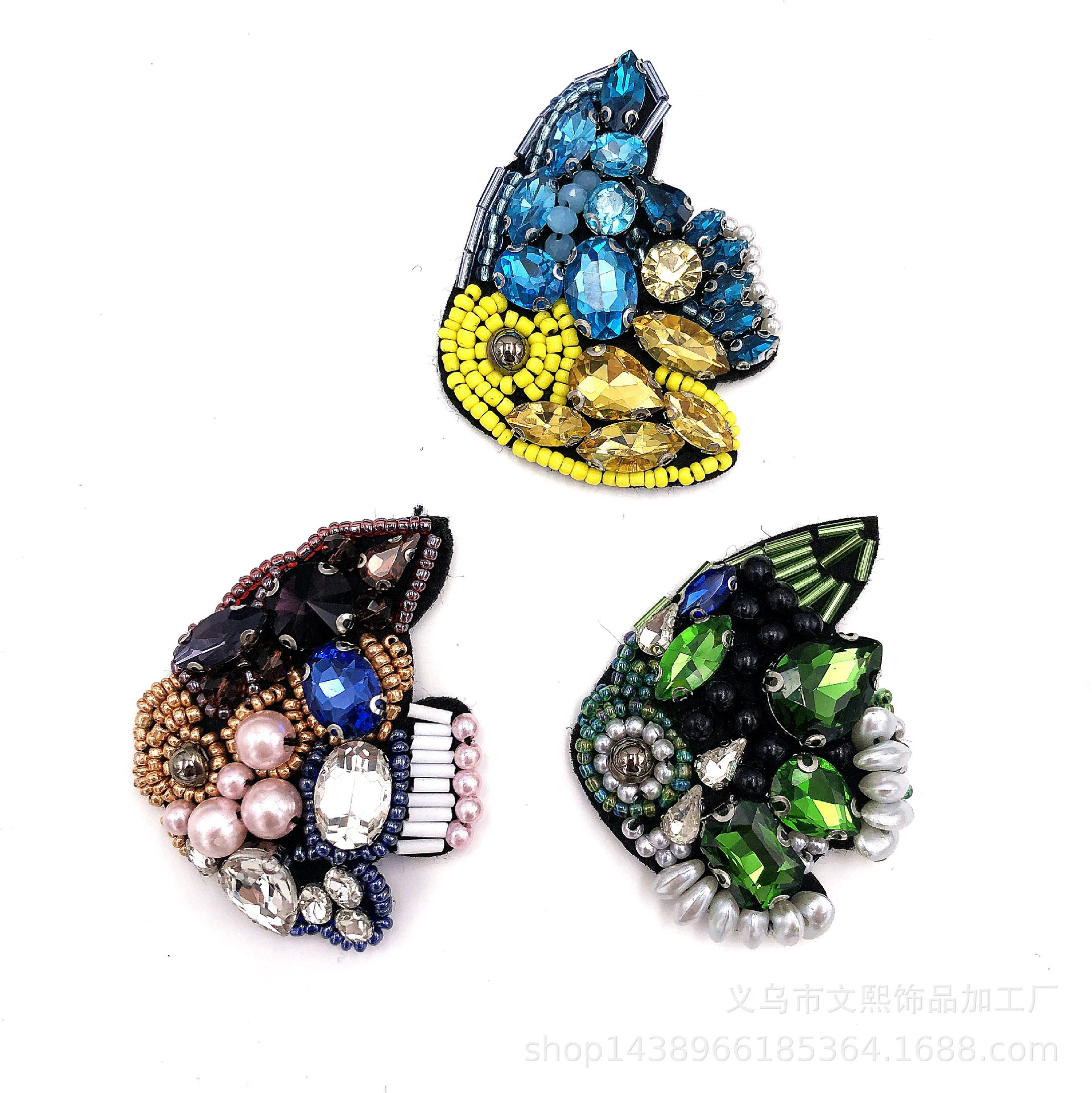 Новое в наличии бисером мультфильм животных Золотая рыбка тканевые наклейки одежда сумка аксессуары DIY украшения