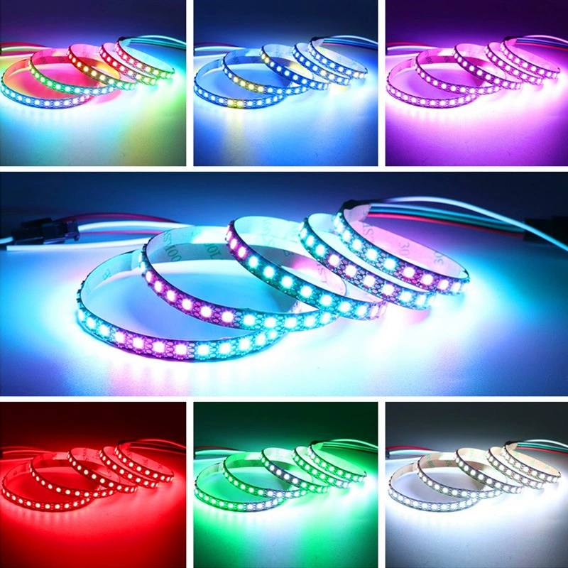 Шестнадцатый board ширина 7 мм WS2812 узкая board slide лампа 3535LED светодиодная лента полного цвета 5V