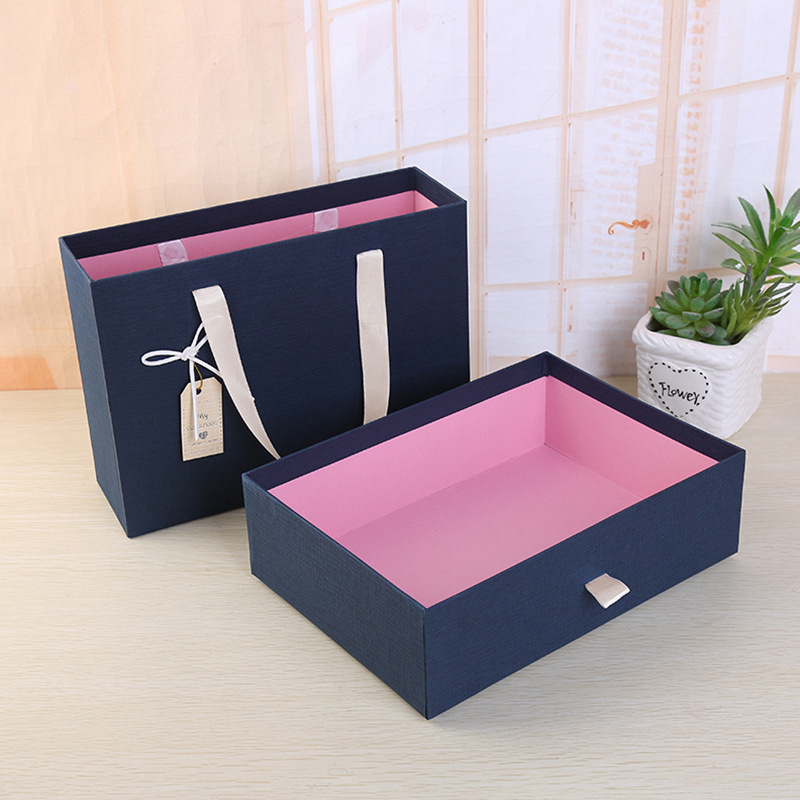 Caja de regalo bufandas para hombres 24 * 17 * 7cm caja rectangular caja de regalo de cumpleaños de moda caja de billetera grande caja vacía