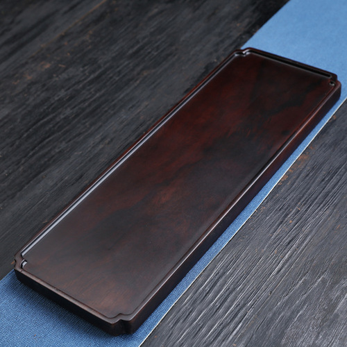 Tea tray small black sandalwood solid wood dry soaked Taiwanese tin tea tray household tea sea factory direct sales hotel log tray