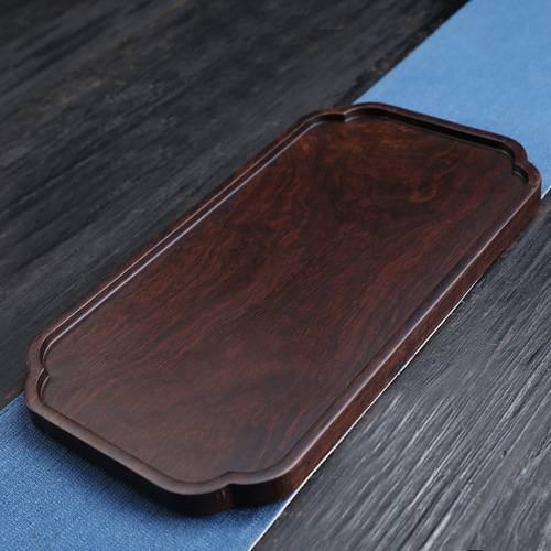 Tea tray small black sandalwood solid wood dry soaked Taiwanese tin tea tray household tea sea factory direct sales hotel log tray