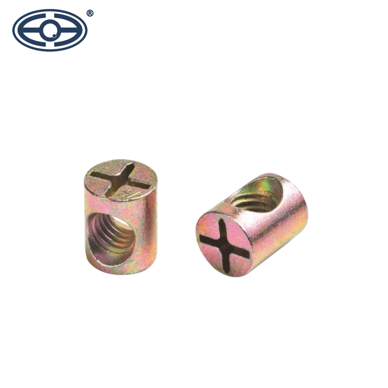 厂家批发 锌合金加厚螺母 十字横孔螺母连接件