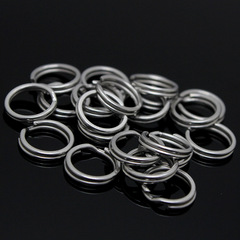 Lure flattened stainless steel double-turn swivel connector Fishing line loss prevention ring fishing supplies