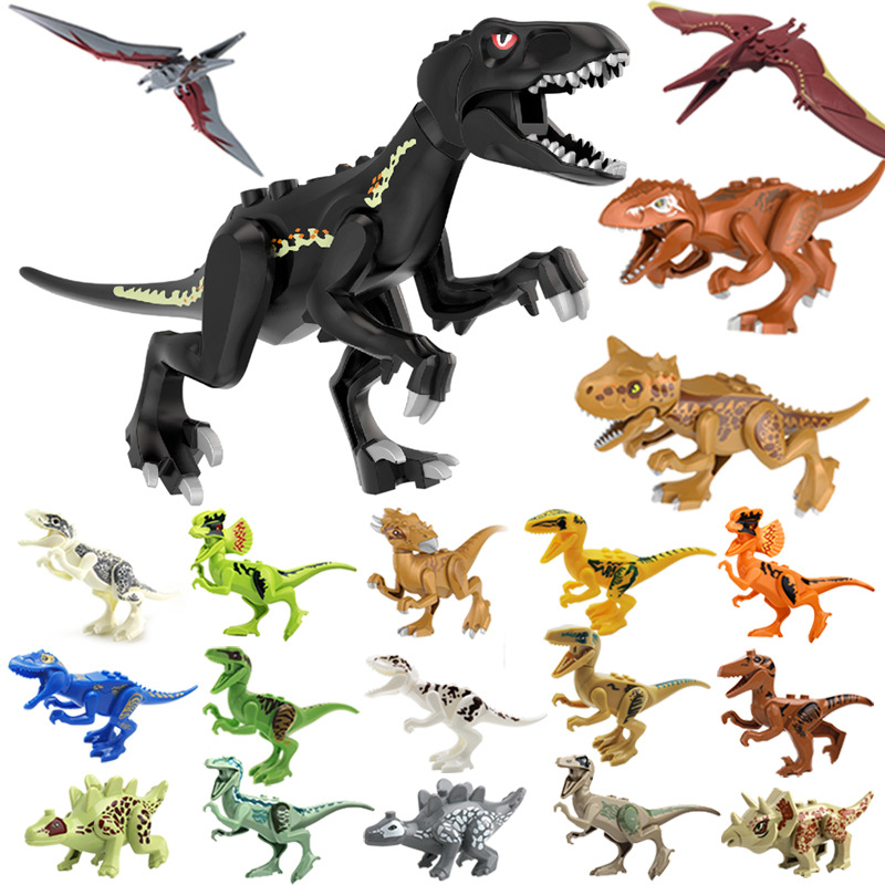 恐龙积木小颗粒组装积木拼装恐龙儿童男孩益智玩具20款厂家直销