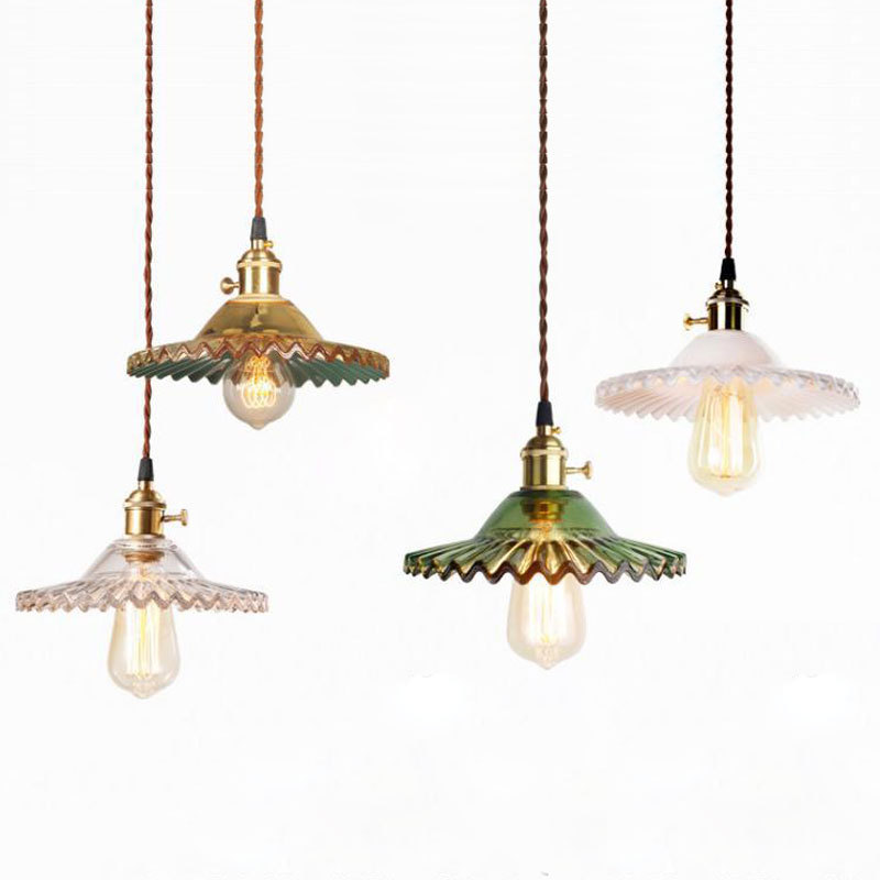loft Vintage Industrial Wind Glass Chandelier Restaurant Living Room Hotel Bar Internet Cafe Hot Pot Shop Iron Color Chandelier