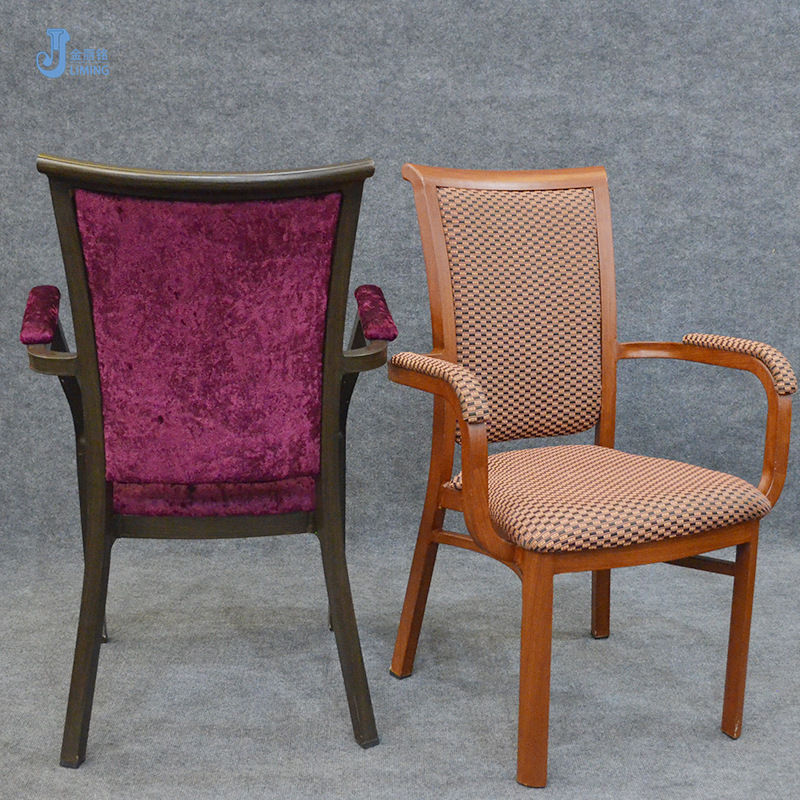 Suministro directo de fábrica restaurante occidental imitación silla de madera clásica bolsa suave respaldo sillón Hotel caja silla ocio silla al por mayor