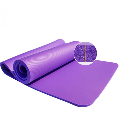 Yoga mat NBR, 80cm wider, more mat, three-piece set, thickened, lengthened, 10mm wide with printing