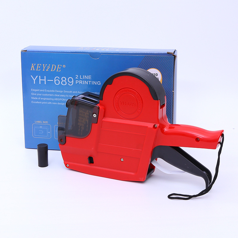 Event wholesale price supermarket double row price labeling machine high quality double row price label machine high quality plastic double row price labeling machine