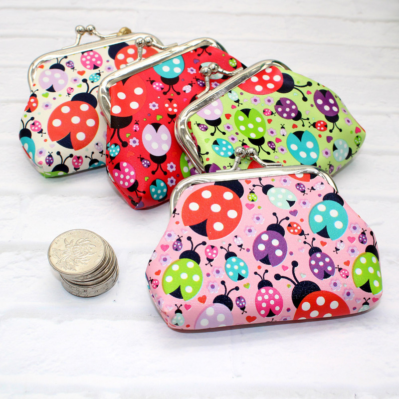 New Seven Star Ladybug Children's Coin Purse Cartoon Cute Student Mini Wallet Student Small Gift Wholesale