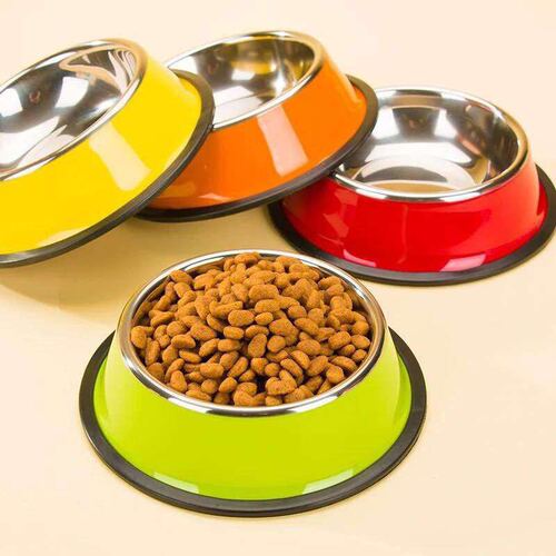 Pet Supplies Stainless Steel Dog Bowl Teddy Golden Retriever Dog Feeding Bowl Large Size In Stock Wholesale Non-slip Pet Bowl