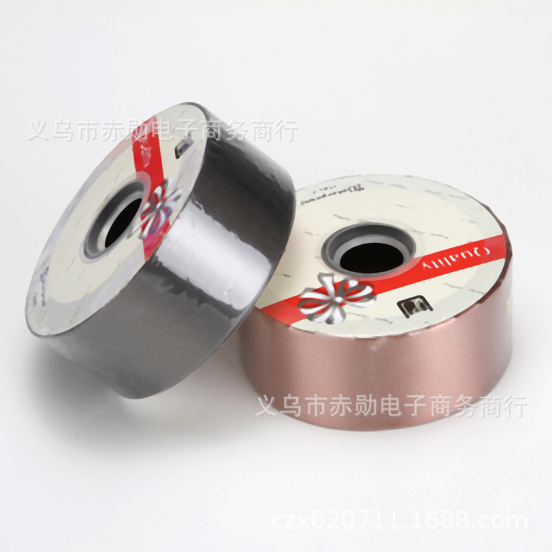 100 yardas de plástico de color liso doble rollo cinta flor azul caja de regalo Correa decorativa material tejido a mano cinta desgarrable