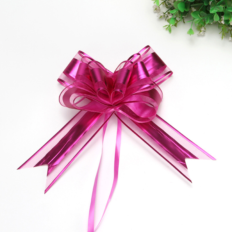 Flores de organza mate n.º 50 atadas a mano, decoración para bodas, suministros para tiendas de textiles para el hogar, adornos florales, cintas de colores metálicos.