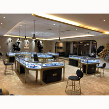 珠宝展柜加工翡翠展示柜珠宝展柜不锈钢玻璃展示柜专卖柜工厂批发