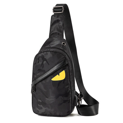 新款跨境亚马逊胸前包男潮流防水牛津布单肩斜挎包多功能户外挎包|ru