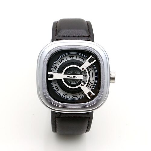 Punk style square turntable boys' watch, trendy men's turntable fashion watch, versatile belt, quartz watch, foreign trade watch