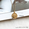 Brand accessory, fashionable retro metal coins, necklace, European style, wholesale