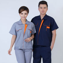 厂家直销短袖工装夏季工作服耐磨透气厂服套装劳保服工服logo