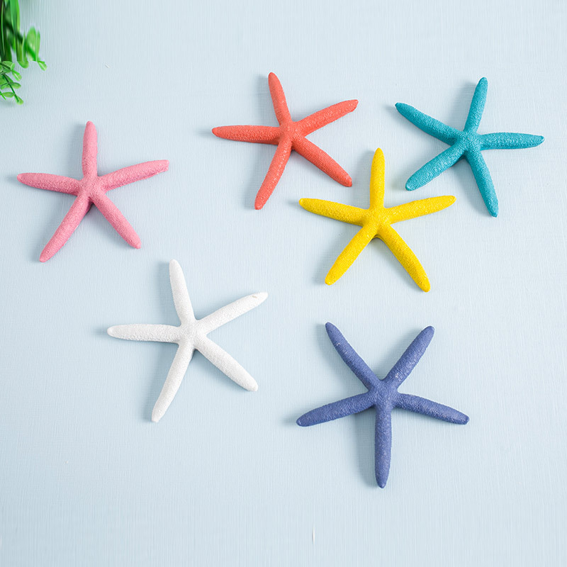 Resin five-finger starfish wall sticker platform wedding decoration shooting props platform wall fishing net decoration