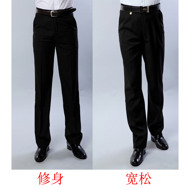 Men's Pants Summer Thin Casual Straight Loose Black Men's Business Wear Slim-fit Men's Suit Pants