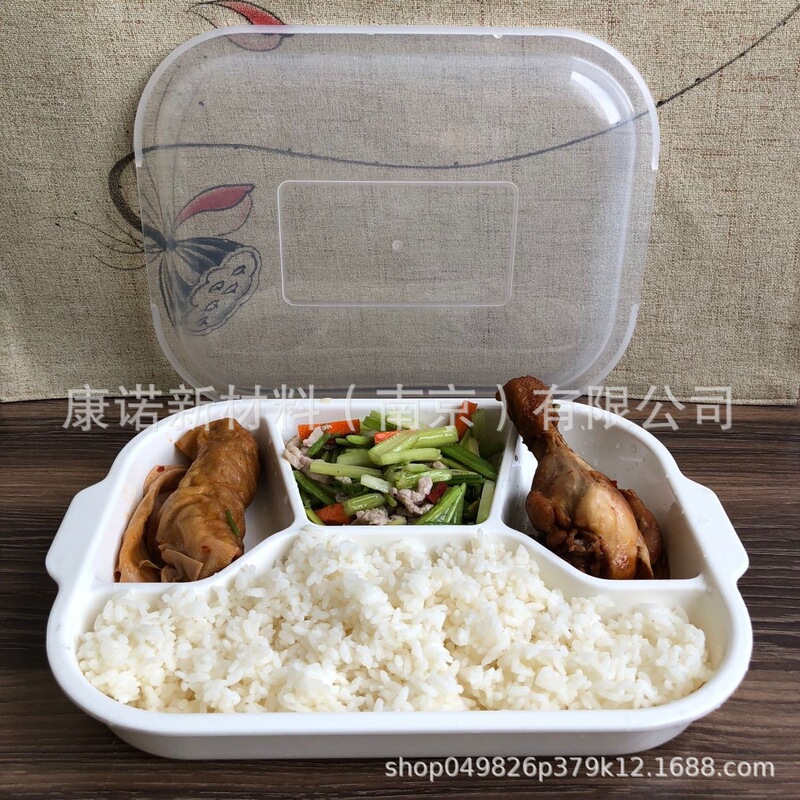 Melamine tableware factory direct lunch box for school fast food canteen can be printed shop name LOGO