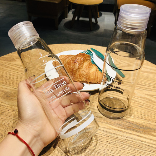teatime plastic glass cup men and women portable cute internet celebrity ins street stall Korean version student water bottle tea cup