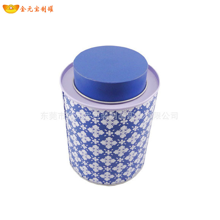 金属马口铁圆形凸盖茶叶铁罐 茶叶撬盖铁盒食品铁罐茶叶圆形铁罐