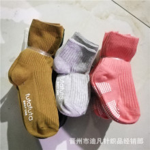 童袜儿童日单棉袜点胶双针日系纯棉宝宝袜防滑吸汗休闲百搭袜子