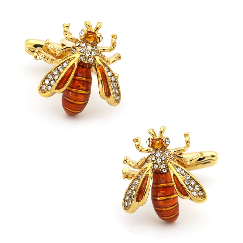 [优质金属铜法式cufflinks 动物蜜蜂造型袖扣个性潮男礼物外贸代购]