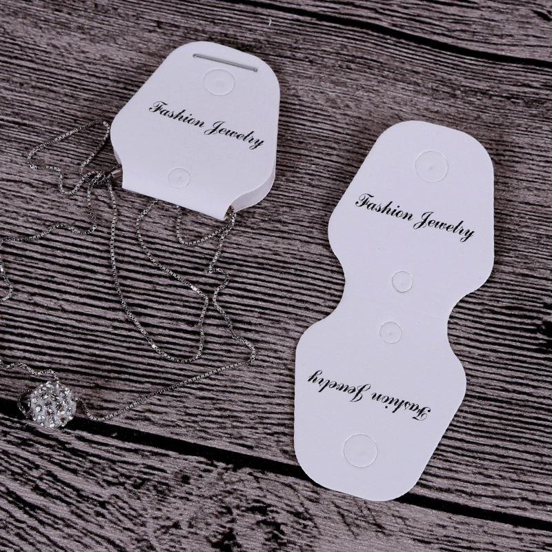 3*7cm小号PVC项链手链对折卡片饰品首饰包装项链卡纸可印刷logo